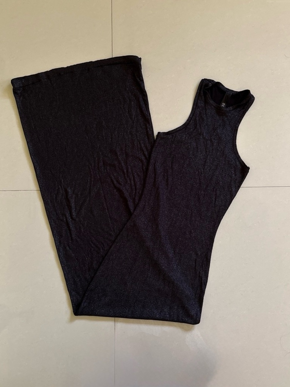 SKIMS Black Sleeveless Maxi Dress